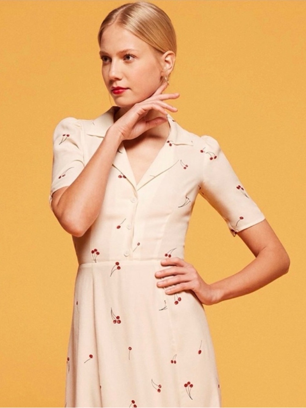Reformation Cherry Midi Dress